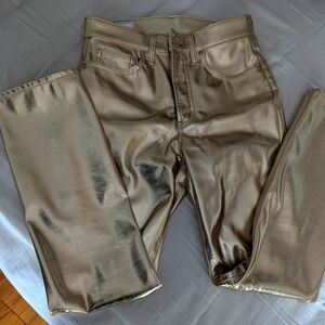 GAP Metallic Gold Skinny Pants
